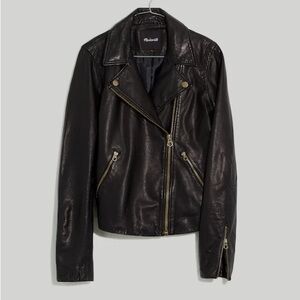 Madewell 100% Leather Motorcycle Jacket - Brass Limited Edition